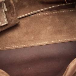 Pre Owned Aigner Brown Suede Tassel Tote