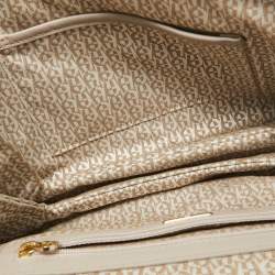Aigner Taupe Signature Leather Small Diadora Crossbody Bag