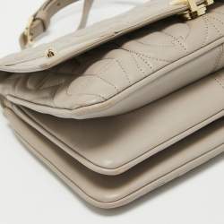 Aigner Taupe Signature Leather Small Diadora Crossbody Bag