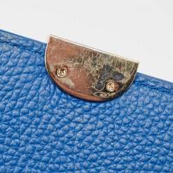 Aigner Blue Embossed Leather Genoveva M Top Handle Bag