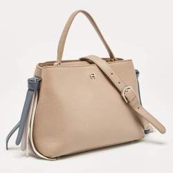 Aigner Beige Leather Top Handle Bag