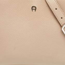 Aigner Beige Leather Top Handle Bag