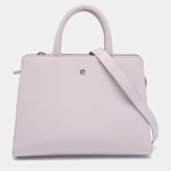 Aigner Light Lilac Leather Cybill Tote