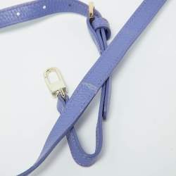 Pre Owned Aigner Lavender Leather Zip Satchel