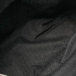 Pre Owned Aigner Dark Brown/Purple Leather and Suede Braided Cage Satchel