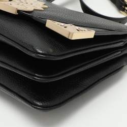 Pre Owned Aigner Black Leather Soleil Ramadan Edition Crossbody Bag