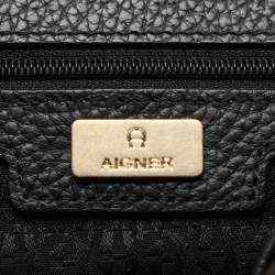 Pre Owned Aigner Black Leather Soleil Ramadan Edition Crossbody Bag