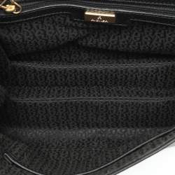 Pre Owned Aigner Black Leather Soleil Ramadan Edition Crossbody Bag