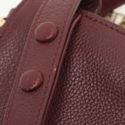 Aigner Burgundy Leather Shoulder Bag