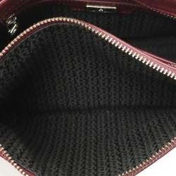 Aigner Burgundy Leather Shoulder Bag