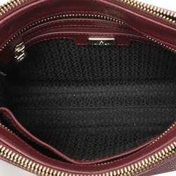 Aigner Burgundy Leather Shoulder Bag