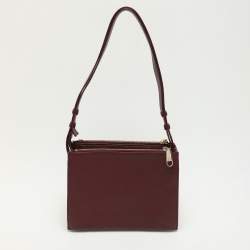 Aigner Burgundy Leather Shoulder Bag