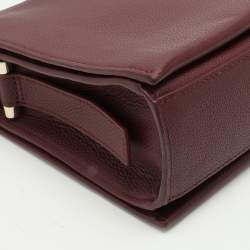 Aigner Burgundy Leather Shoulder Bag