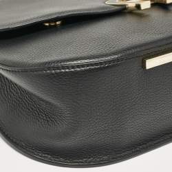 Aigner Black Leather Pina Top Handle Bag