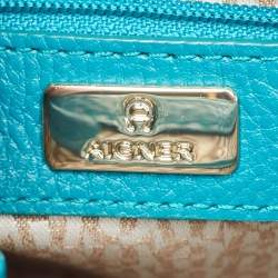 Aigner Green Leather Logo Flap Top Handle Bag