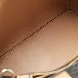 Aigner Black/Beige Monogram Embossed Leather Leonie Tote