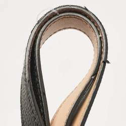 Aigner Black/Beige Monogram Embossed Leather Leonie Tote