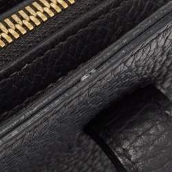 Aigner Black Grained Leather Cybill Tote