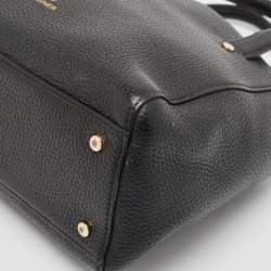 Aigner Black Grained Leather Cybill Tote
