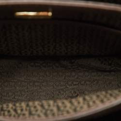 Pre Owned Aigner Multicolor Signature Coated Canvas Flap Shoulder Bag