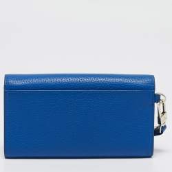 Aigner Blue Leather Wristlet Wallet