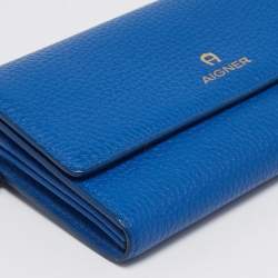 Aigner Blue Leather Wristlet Wallet