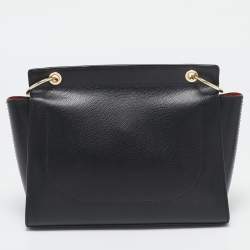 Pre Owned Aigner Black Leather Mini Carol Shoulder Bag