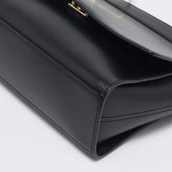 Pre Owned Aigner Black Leather Mini Carol Shoulder Bag