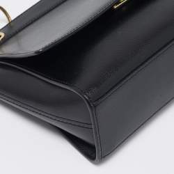 Pre Owned Aigner Black Leather Mini Carol Shoulder Bag