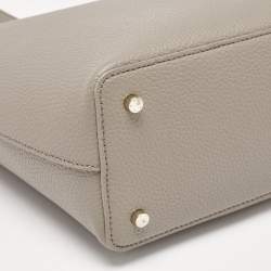 Aigner Grey Leather Leonie Tote
