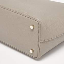 Aigner Grey Leather Leonie Tote