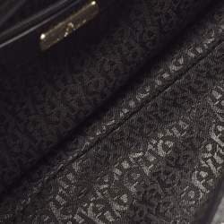 Aigner Black Embossed Leather Genoveva Crossbody Bag