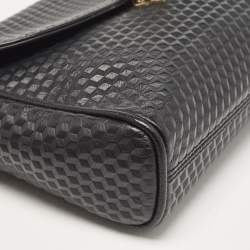 Aigner Black Embossed Leather Genoveva Crossbody Bag