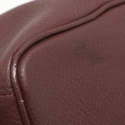 Pre Owned Aigner Burgundy Leather Bombe A Camera Crossbody Bag