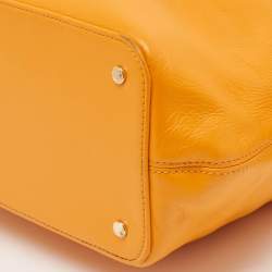 Aigner Orange Leather Frame Satchel