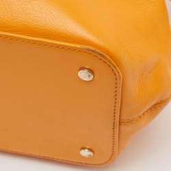 Aigner Orange Leather Frame Satchel