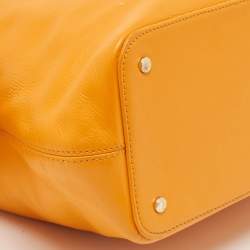 Aigner Orange Leather Frame Satchel