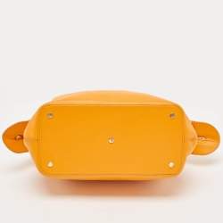 Aigner Orange Leather Frame Satchel