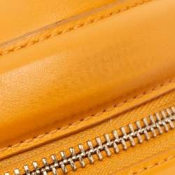 Aigner Orange Leather Frame Satchel