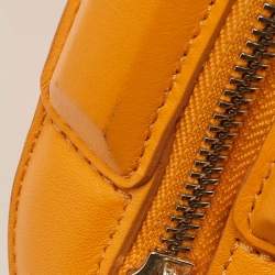 Aigner Orange Leather Frame Satchel