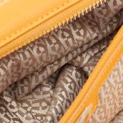 Aigner Orange Leather Frame Satchel