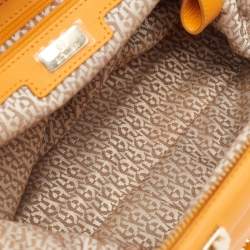 Aigner Orange Leather Frame Satchel