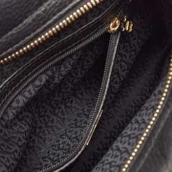 Aigner Black Leather and Suede Small Fringe Cybill Bag