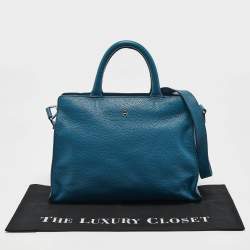 Aigner Blue Leather Cybill Tote