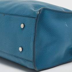Aigner Blue Leather Cybill Tote