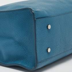 Aigner Blue Leather Cybill Tote
