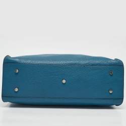 Aigner Blue Leather Cybill Tote