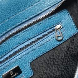 Aigner Blue Leather Cybill Tote