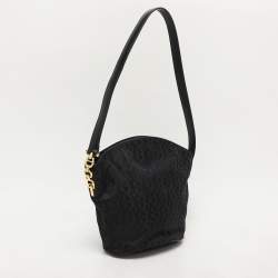 Aigner Black Signature Canvas And Leather Shoulder Bag