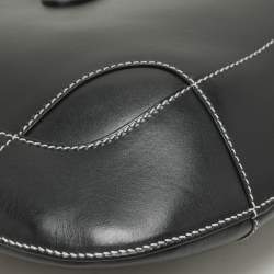 Pre Owned Aigner Black Leather Shoulder Bag